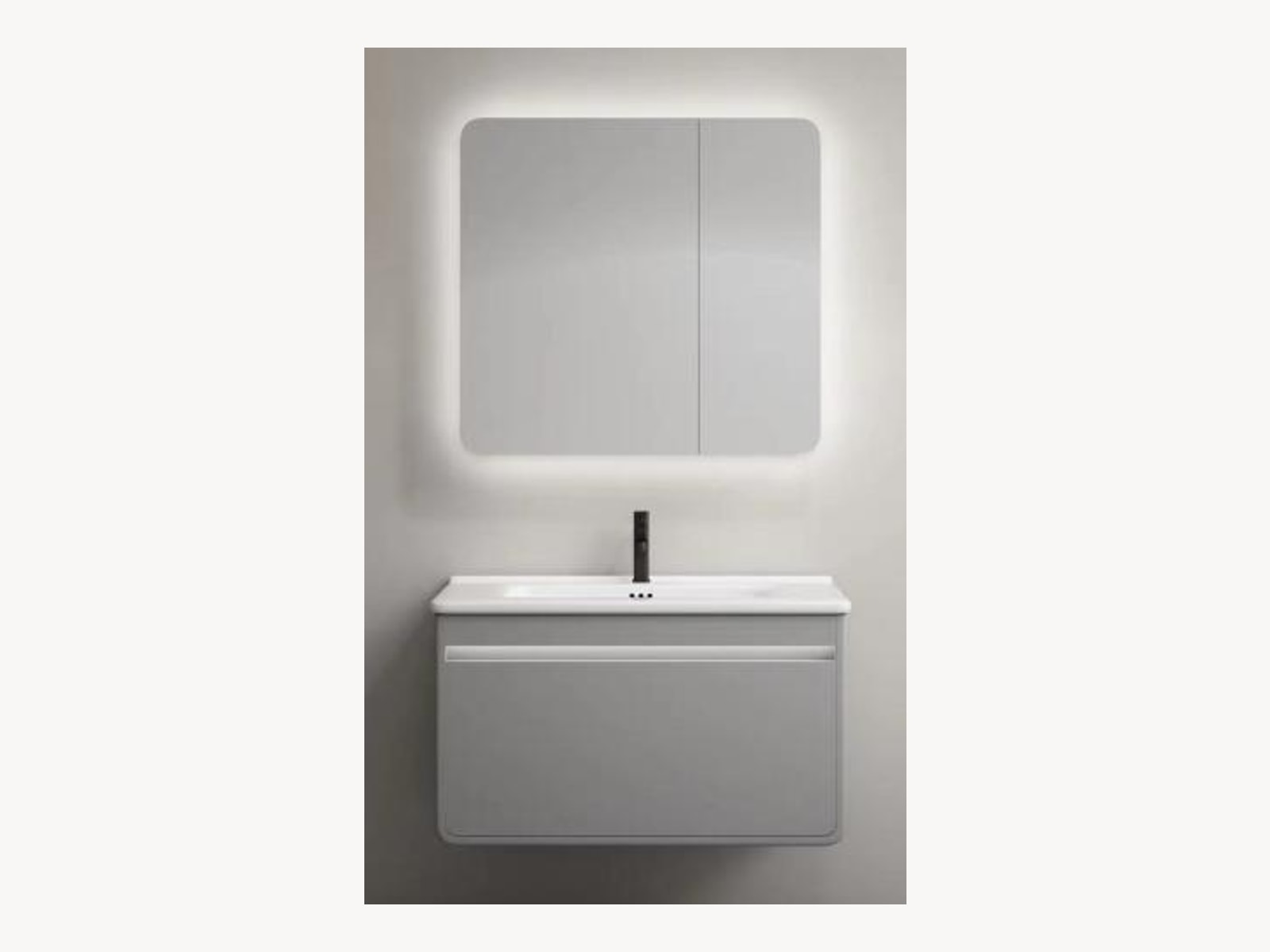 Vittoria Set Lavaman + Pasqyrë GRAY 80×49 (PC69-80L) – foto 1